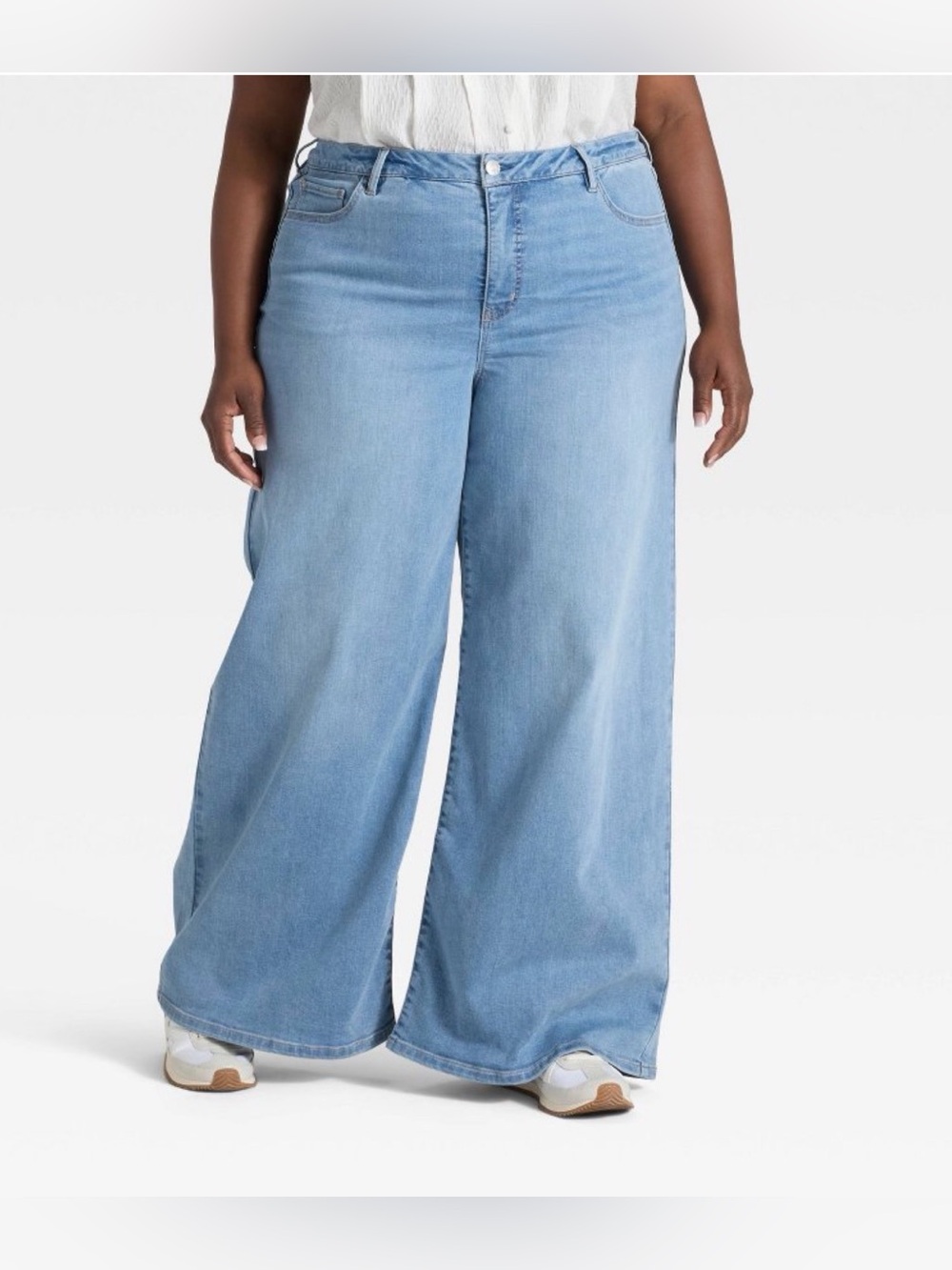 Ava & Viv Light Blue Wide-Leg High-Rise Jeans